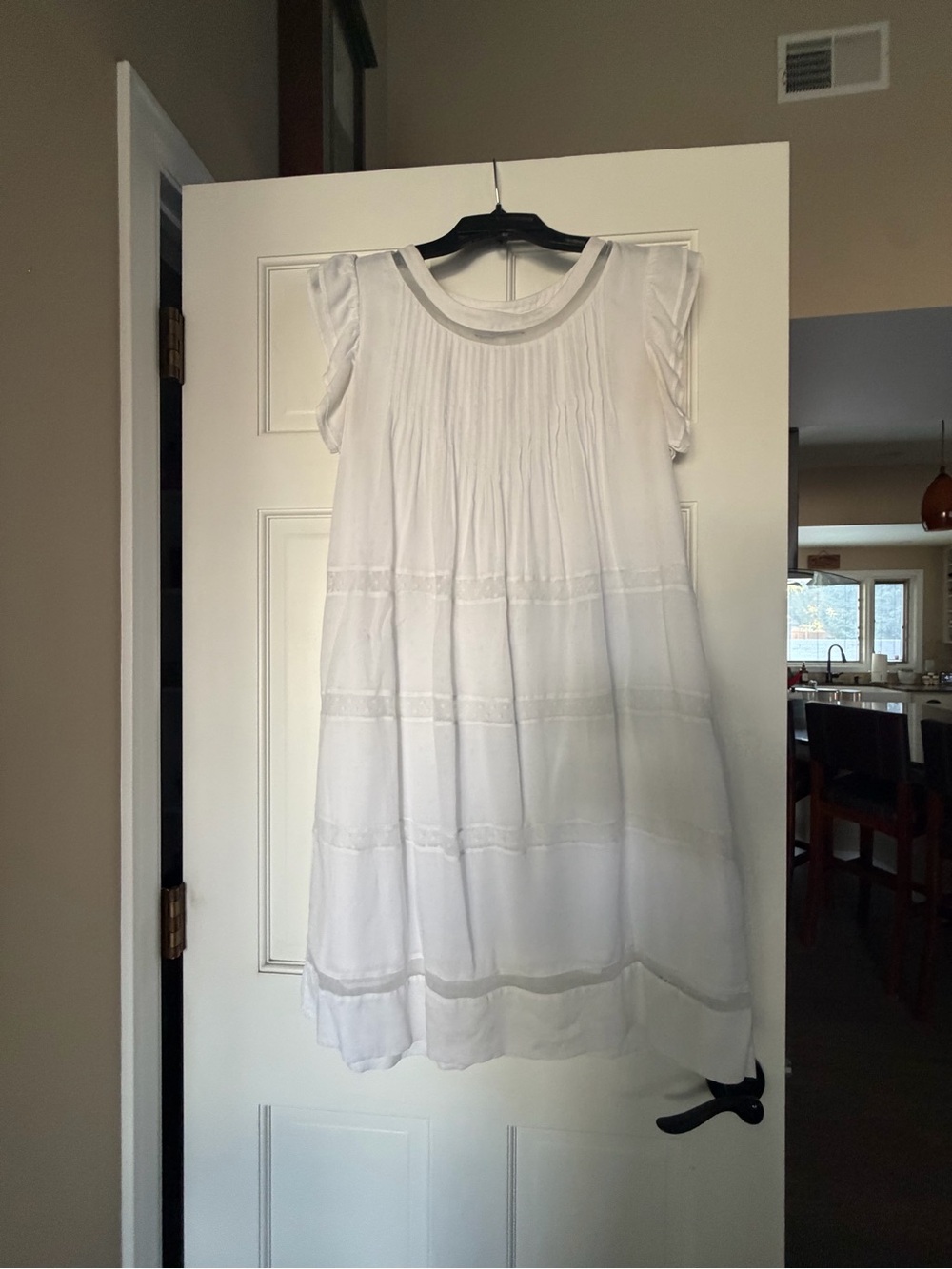 Twin-Set White Pleated Short-Sleeve Casual Dress